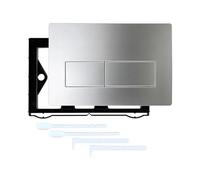 Placa de cubierta de descarga de inodoro, superficies lisas, configuraciones simples, elegante cubierta de tanque de inodoro, pieza de repuesto para botón de lavado ABS