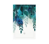 Placa de cubierta de interruptor de luz de plumas azul turquesa, placa de pared decorativa de pavo real, fácil de instalar, cubierta de salida para hogar, oficina, cocina, apartamento