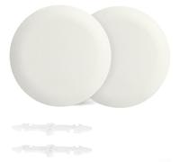 Placa de cubierta de techo blanca para cajas de 3.5 y 5 pulgadas, corrector de agujeros de plástico que se puede pintar para molduras de luz empotrada y reparación de accesorios (juego de 2 piezas)