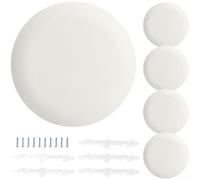 Placa de cubierta de techo blanca para luz empotrada de 3.5 y 5 pulgadas - Placa de pared para ocultar agujeros pintables, panel decorativo, cubierta de caja eléctrica del Reino Unido (juego de 5