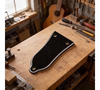 Placa de cubierta de varilla de PVC de 3 capas con diseño de campana, tipo de 3 agujeros para guitarras eléctricas, 23 mm de ancho, 45 mm de largo