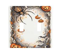 Placa de cubierta doble para interruptor de luz de Halloween Spooky Spider