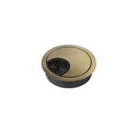 Placa de Cubierta for Cable, for computadora, con Abertura Caja Rosca 50, 53 y 60 mm, Negra Plateada(Bronze Color,20pcs,50mm)