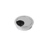Placa de Cubierta for Cable, for computadora, con Abertura Caja Rosca 50, 53 y 60 mm, Negra Plateada(Glossy Color,5pcs,60mm)
