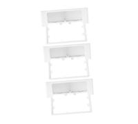 Placa de cubierta for caja eléctrica, 3 piezas, cubierta for enchufe, tomacorriente eléctrico for exteriores, adhesivo, doble ranura, fácil de instalar, a prueba de salpicaduras for baño(White)