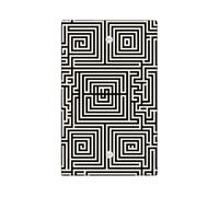 Placa de cubierta geométrica para interruptor de luz, diseño de laberinto blanco y negro para decoración moderna, placas de pared termoplásticas, placa de cubierta en blanco de tamaño estándar