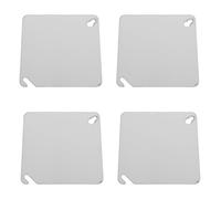 Placa de Cubierta Metálica para Caja de Conexiones de 4 Pulgadas | Acabado Plata, Placa Plana Orificios de Montaje, para Cuadros de Control y Cajas de Alimentación