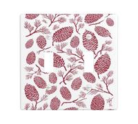 Placa de cubierta para interruptor de luz de cono de pino/cubierta de toma, diseño rústico rojo natural para decoración del hogar, placas de pared termoplásticas, doble palanca de tamaño estándar