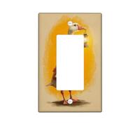 Placa de cubierta para interruptor de luz de ganso otoñal/cubierta de tomacorriente, diseño de linterna amarilla cálida para decoración del hogar, placas de pared termoplásticas, balancín individual