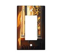 Placa de cubierta para interruptor de luz de gato, colores cálidos de puesta de sol para decoración del hogar, placas de pared decorativas, tamaño estándar, ideal para sala de estar