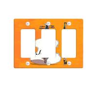Placa de cubierta para interruptor de luz de violín, diseño clásico de música blanca para decoración del hogar, placas de pared termoplásticas, placa de pared de tamaño estándar de 3 bandas