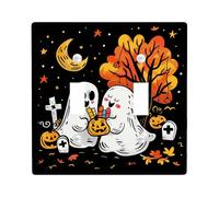 Placa de cubierta para interruptor de luz fantasma de Halloween, cubierta de toma, decoración de árbol espeluznante de otoño negro, placas de pared termoplásticas, doble palanca de tamaño estándar