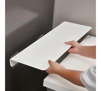 Placa de cubierta para refrirador, cubierta de metal para encimera de cocina, sin perforaciones, se adapta a 60 x 10 cm, partición lateral para un diseño de cocina sin costuras, fácil instalación