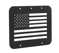 Placa de Cubierta para Salida de Aire Trasera, Metal Durable, Estilo Bandera Nacional, Compatible con TJ 1997-2006 - Instalación Sin Taladro, Diseño Resistente, Acceso
