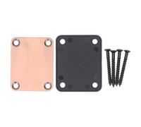 Placa de Cuello de Guitarra de 4 Pernos de Metal con Tornillos para Reemplazo de bajo Eléctrico Protección Efectiva