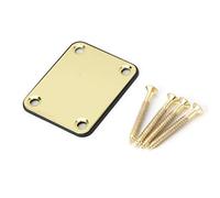 Placa de cuello de guitarra eléctrica curvada con corte semicircular, placa de montaje trasera con 4 agujeros con tornillos
