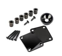 Placa de cuello de guitarra eléctrica, placa de cuello de guitarra, borde redondo, placa de montaje trasera con tornillos, piezas de guitarra y bajo, juego de placas de refuerzo de guitarra
