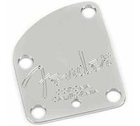 Placa De Cuello Fender Deluxe - 0059209049 - Cromo - Para Guitarra Bajo