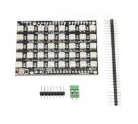 Placa de desarrollo de luz a todo color 5x8 de 40 bits con controlador integrado LED RGB WS2812B 5050, con circuito de conformación de señal y protección contra inversión para proy
