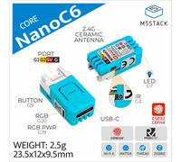 Placa de Desarrollo Oficial M5Stack NanoC6 ESP32-C6FH4, Kit de Desarrollo Compatible con Wi-Fi 6 de 2.4 GHz y Zigbee para Sistemas de Vivienda Inteligente