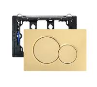 Placa de descarga de agua, pieza de repuesto para tanque de inodoro, modelo antiguo de placa de descarga para Geberit Sigma01 UP320&300, doble descarga de agua, 1 pieza (oro mate).