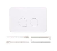 Placa de descarga doble para Geberit White Plastic Dual Flush Plate for | Sistema de descarga doble, modo de ahorro de agua, acabado blanco elegante, se adapta a geberit, plástico fácil de limpiar