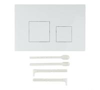 Placa de descarga dual compatible con Geberit para Sigma01/10/20/21/30/50/60, construcción de plástico 164 x 246 x 12 mm (blanco)