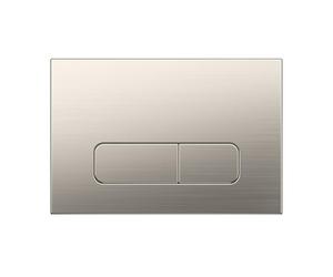 Placa de Descarga Níquel Cepillado - Compatible con Geberit Duofix Sigma/Delta/Basic - Doble Descarga - Wunderbad