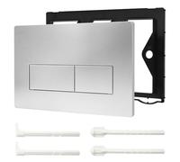 Placa de descarga WC de doble descarga, placa de accionamiento compatible con GEBERIT SIGMA01 UP300/320, placa de repuesto 115.770.11.5, blanca (Plata)