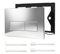 Placa de descarga WC de doble descarga, placa de accionamiento compatible con GEBERIT SIGMA01 UP300/320, placa de repuesto 115.770.11.5, plata galvanizada