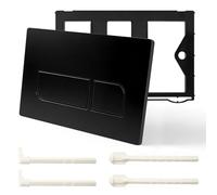 Placa de Descarga WC de Doble Pulsador, Placa de Repuesto con Varillas de Descarga y Marco de Instalación, Compatible con Series GEBERIT SIGMA01/20/30/50 UP300 y UP320 (Negro)