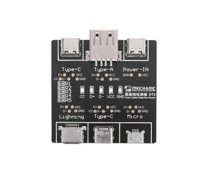 Placa de DeteccióN de Cable de Datos DT3, Probador de Cable USB para IOS Android Tipo C Herramienta de Placa de Prueba de ConmutacióN de Encendido y