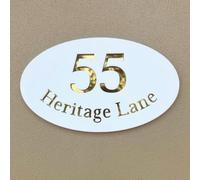 Placa de Dirección 3D Personalizada para Casa - Letrero Flotante Moderno para Exterior, Número de Vivienda y Nombre de Calle, Diseño Minimalista Resistente para Entrada y Fachada