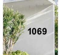 Placa de dirección acrílica moderna cortada con láser, letreros de número de casa personalizados para exteriores, número de puerta personalizado (3 dígitos/letras)