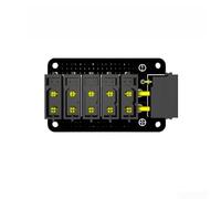 Placa de distribución de energía de 5 vías para modelo RC, carga máxima de 50 A con doble para entrada/salida XT30, PCB compacto para robot coche, barco, bricolaje, soporte de protocolo CAN, negro