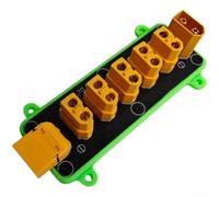 Placa de distribución de energía RC 50A 5 vías Hub con conector XT60 Módulo PCB de alta corriente para coches RC, barcos, drones, robótica DIY (con orejas)