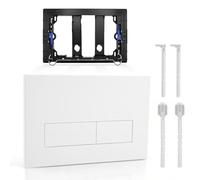 Placa de empuje para inodoro compatible con Sig-ma 01 20 30 50 UP300 UP320, incluye juego de palanca de descarga y marco de montaje, placa de repuesto elemento previo a la cisterna Ge-berit, blanco