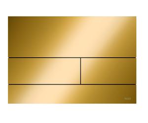 Placa de empuje para WC TECE TECEsquare II metal para la tecnología de doble descarga, 9240839, Color: Óptica de oro brillante PVD