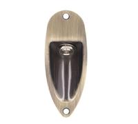 Placa de Enchufe para Conector de Entrada y Salida de Guitarra, Estilo Barco, Piezas de Repuesto para Guitarra Eléctrica, Color Bronce, 6,35 Mm, con Tornillos para Fender Strat