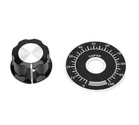 Placa de escala de potenciómetro, placa de escala digital de control de volumen, potenciómetro moleteado perilla de control de volumen potenciómetro para bricolaje 10 piezas de repuesto