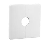 Placa de escudo, brida dividida en la pared, placa de escudo cuadrada de 0.87 pulgadas, cubierta decorativa del orificio de pared de ABS decorativo, placas de cubierta de plomería adhesiva fuertes pa