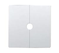 Placa de escudo cuadrada con brida dividida para pared, color blanco, 12 mm | Brida dividida de pared autoadhesiva; tapón de tubería de aire acondicionado; decoración para cables, grifos y tuberías