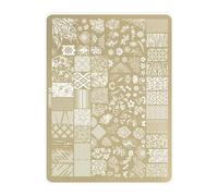 Placa de estampado de uñas con patrones creativos de mariposas y flores, manicura para entusiastas y mujeres profesionales