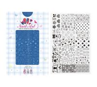 Placa de estampado de uñas, diseño de mariposa, plantilla de placa de uñas para decoraciones, placas de sellos, plantillas de manicura