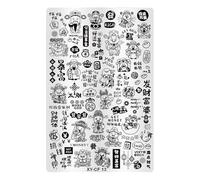 Placa de estampado de uñas profesional que muestra un hermoso patrón oriental para diseños únicos, accesorio de arte de uñas para festivales