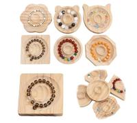 Placa de exhibición joyería madera, bandeja organizadora multifuncional, pulsera, collar for uso en tienda el hogar, 6 uds para Joyas
