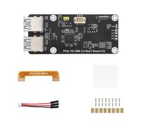 Placa de expansión PCIe a USB 3.2, PCIe a 4 puertos USB 3.2 de 5 Gbps, placa adaptadora de transferencia de velocidad rápida, accesorio de personalización de desarrollo sin unidad