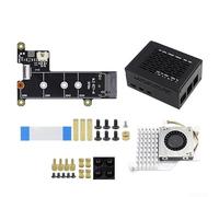 Placa de expansión SSD M.2 NVMe compatible con Raspberry Pi 5 con protocolo para operaciones consistentes de lectura y escritura de alta velocidad (X1001+FAN)