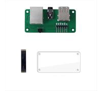 Placa de expansión WalnutPi ZeroW con puerto Ethernet de 100 M y 2 salidas de audio USB 2.0 de 3,5 mm y base acrílica.