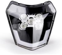 TEAUSA Placa de faro LED for motocicleta, faro delantero apto for KTM EXC 300 XC XCF XCW XCFW SX SXF SXS 125 a 690 2012-2022, mecha for faro delantero